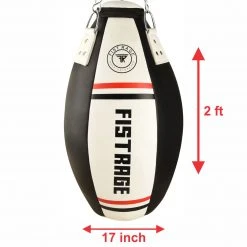 FISTRAGE Maize Heavy Punch Bag Microfiber Leather White (Filled & Unfilled) Boxing All