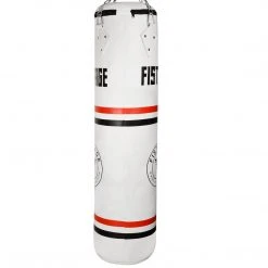 Fistrage USA FISTRAGE Heavy Punch Bag 5ft White Microfiber Leather (Filled & Unfilled) Boxing All