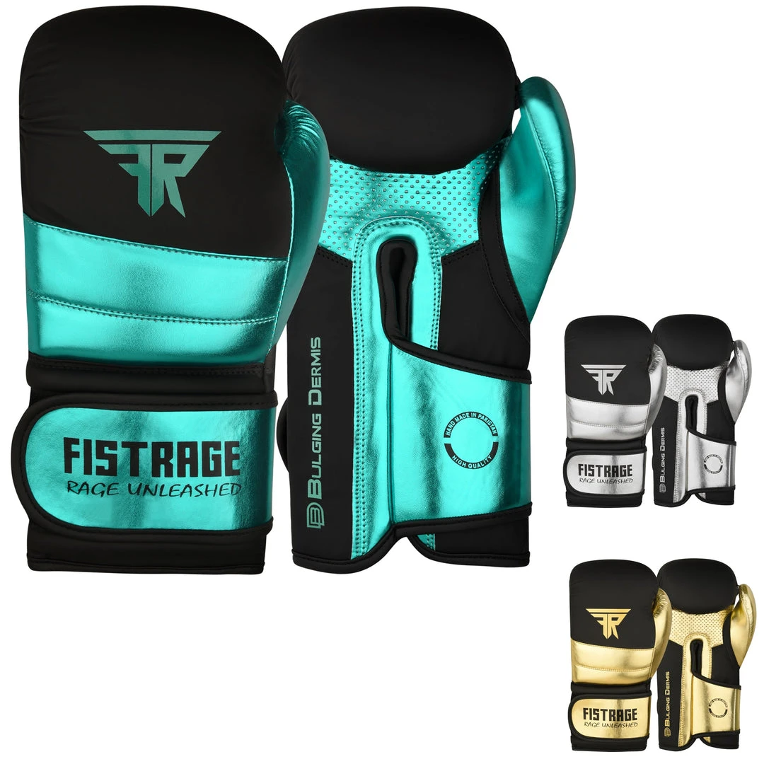 FISTRAGE Boxing Gloves BULGING DERMIS Metallic Leather MMA Training Muay Thai Sparring For Men & Women Boxing All 3 FISTRAGE Boxing Gloves BULGING DERMIS Metallic Leather MMA Training Muay Thai Sparring For Men & Women Boxing All