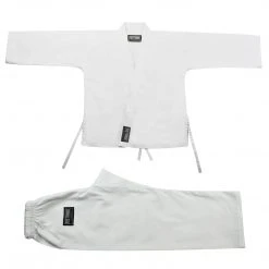 Fistrage USA FISTRAGE Karate Gi 8 Oz Lightweight Uniform With Belt Soft Poly Cotton Blend Fabric For Martial Arts Beginner Training Suit Gi's