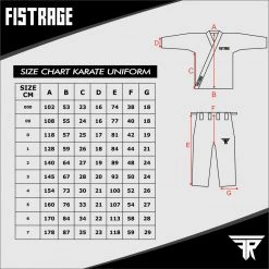 Fistrage USA FISTRAGE Karate Gi 8 Oz Lightweight Uniform With Belt Soft Poly Cotton Blend Fabric For Martial Arts Beginner Training Suit Gi's